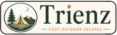 Trienz logo with the tagline “Cozy Outdoors,” representing warm and inspiring outdoor experiences.